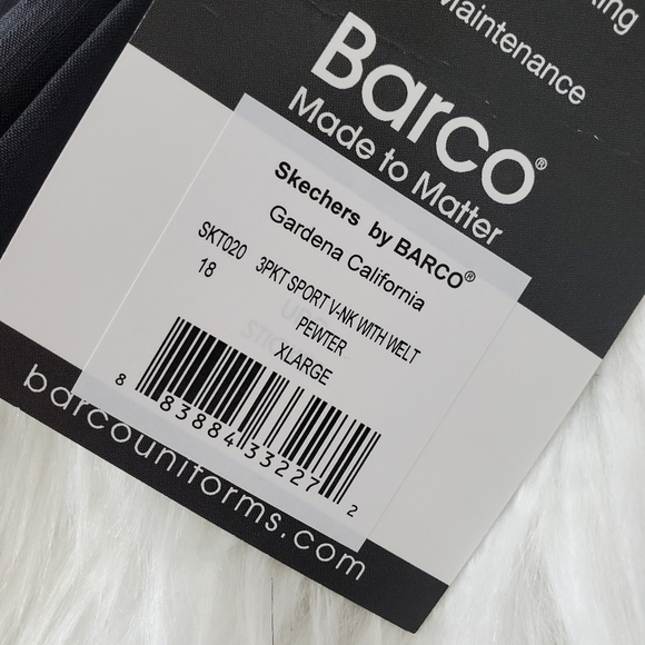 New! Skechers by Barco 3 Pocket Sport V-Neck  with welt Scrub Top size Xlarge. C - Picture 6 of 7